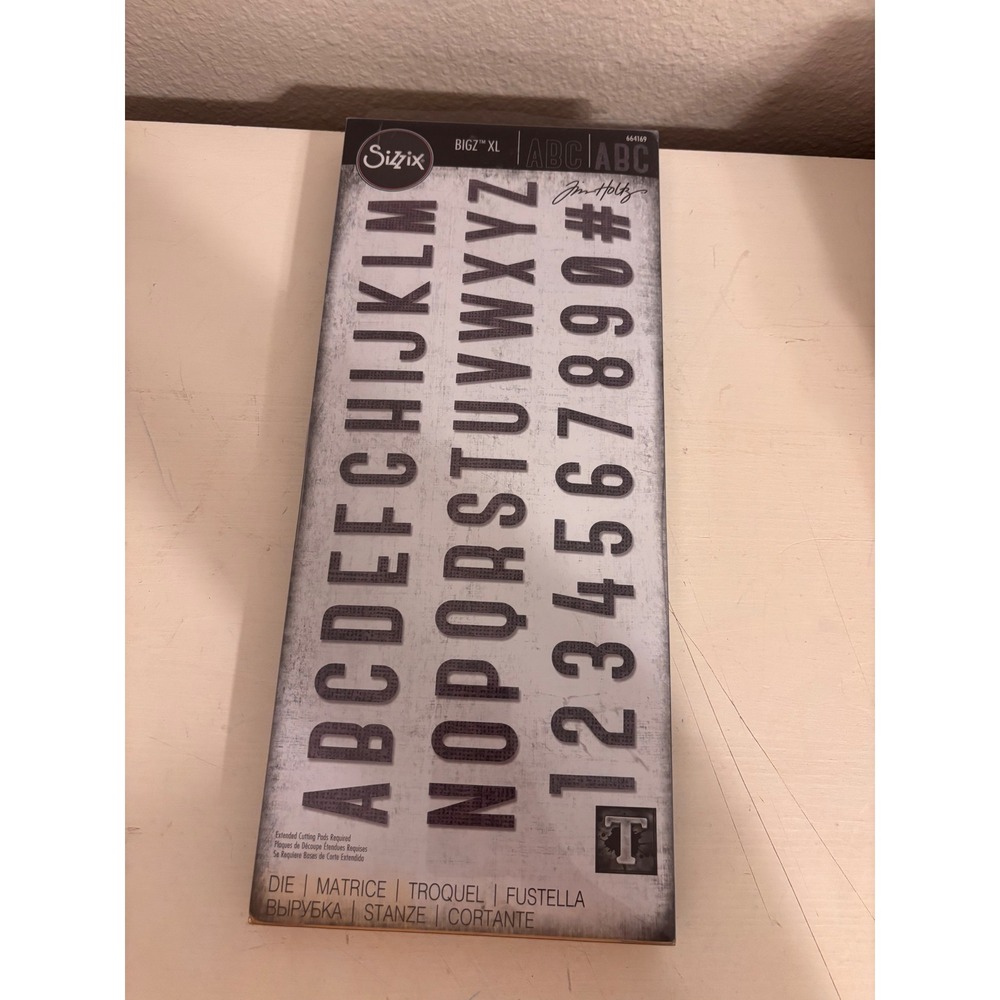 Sizzix Bigz XL Die Tim Holtz Alphabet Numbers 664169 Steel Rule Die